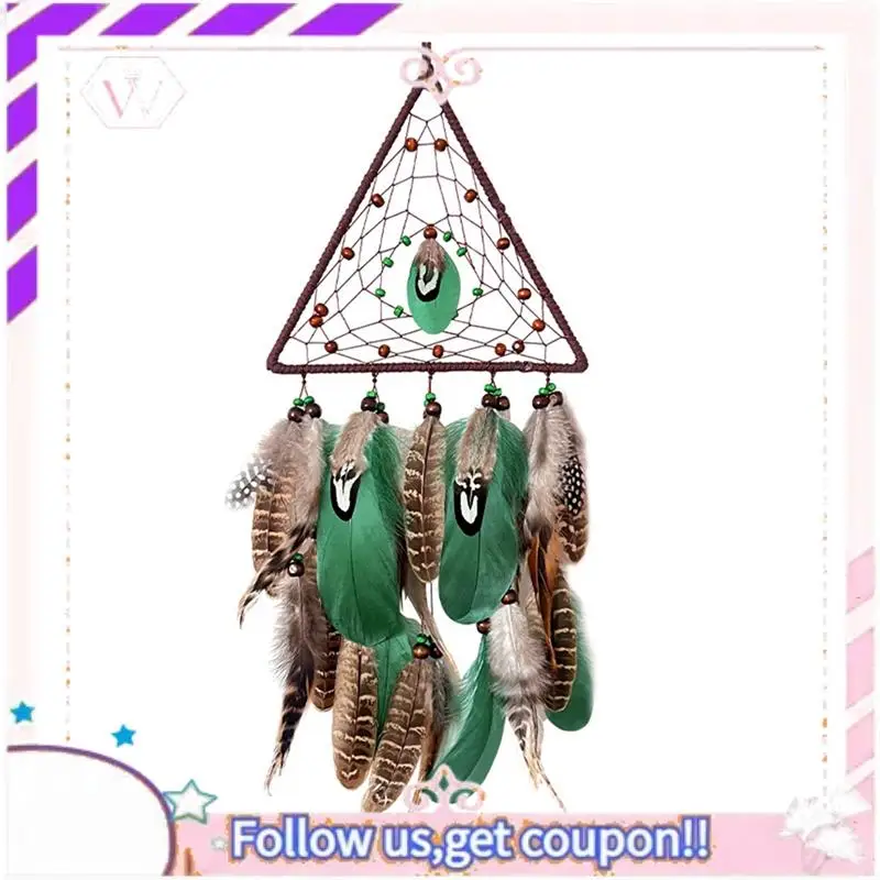 プレミアムドリームキャッチャー、手作りの羽の装飾、壁掛け装飾用ドリームキャッチャー、家の装飾ウェディングパーティーギフト