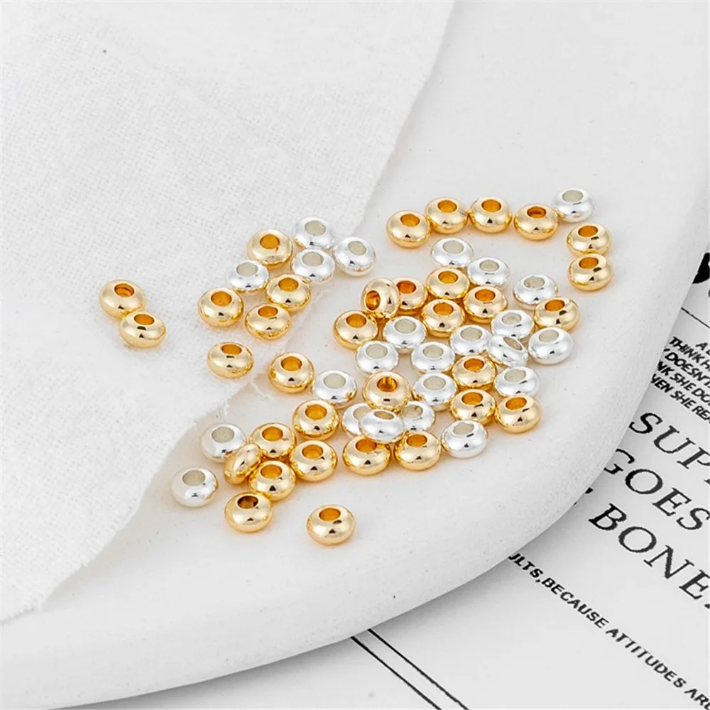 

100PCS 3mm, 4mm, 5mm Diameter American 14K Gold-filled Color-Retaining Beads, DIY Bracelet Abacus Beads