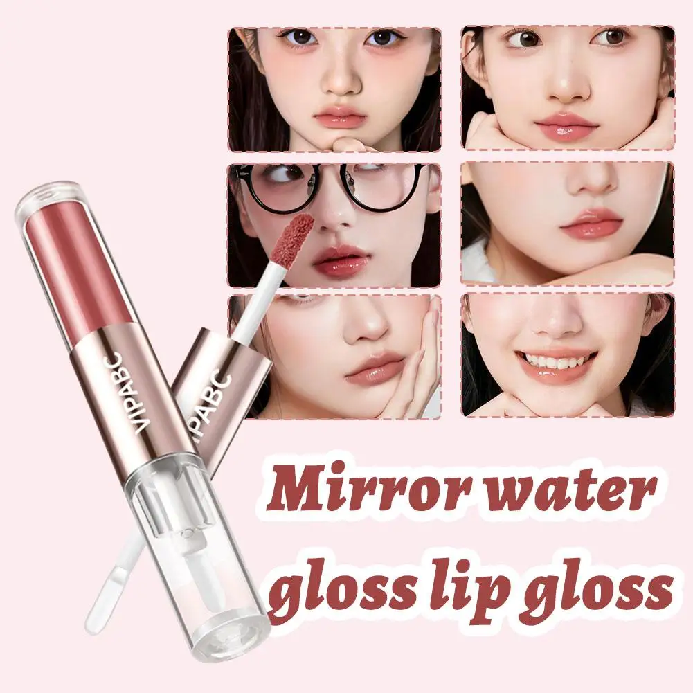 Fashion Double-Ended Lip Gloss Collection Multi-Shades Matte & Shimmer Mirror Shine Lipstick Anniversary Gift for Her