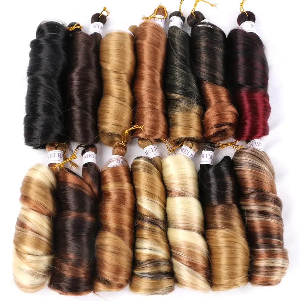 

Bellqueen свободные локоны плетение волос 22-дюймовые синтетические французские вьющиеся крючком наращивание волос для женщин