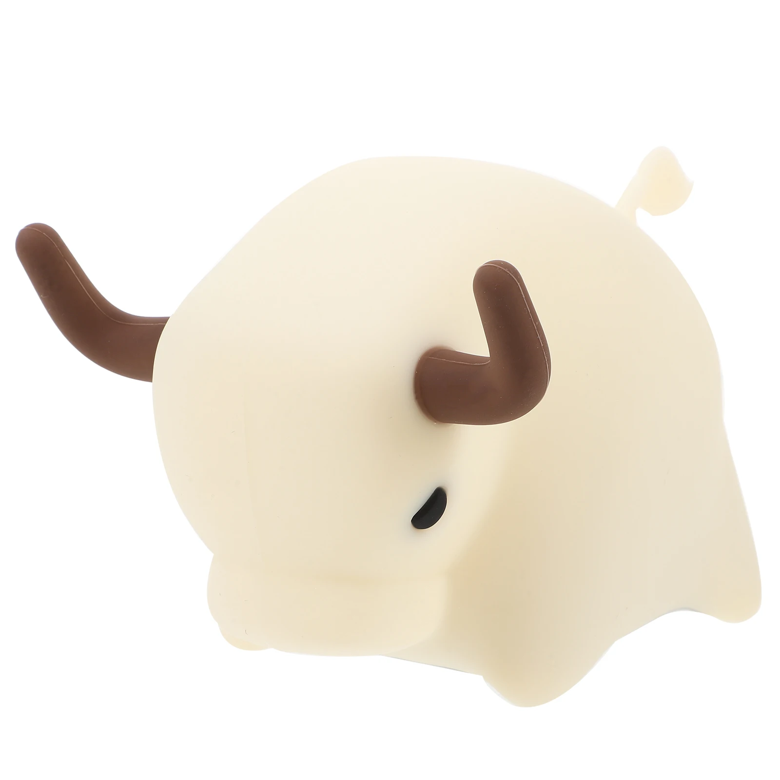 Cute Cow Night Light 5W USB Rechargeable Bedside Lamp Bedroom Silica Gel Cartoon LED Animal Nursery Lights Gift