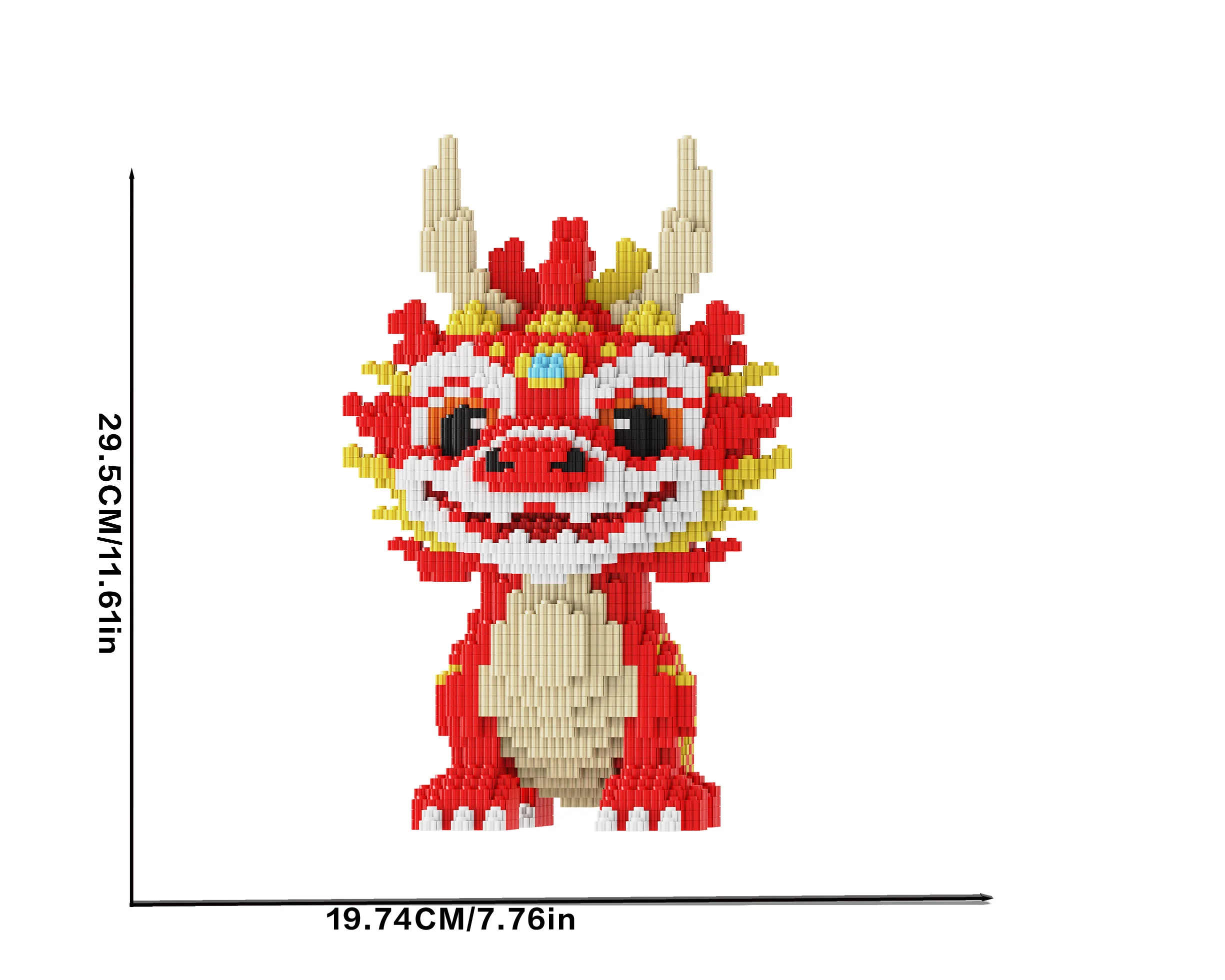 3564 قطعة من مكعبات بناء التنين الناري، مجموعة بناء سلسلة الحيوانات، مجموعة النماذج الإبداعية، هدية الهالوين/عيد الشكر/عيد الأم/عيد الميلاد #3