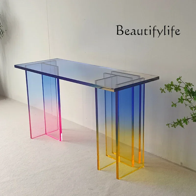 N40 Nordic Designers Enter The Entrance Table Simple Against The Wall And Gradually Change The Acrylic Decorative Entrance Table