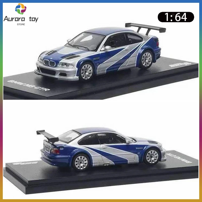 

New Almost Real 1/64 Car Model BMW M3 GTR Car Model Alloy Simulation Car Diecast ARBox Collect Toy Ornament Custom Birthday Gift