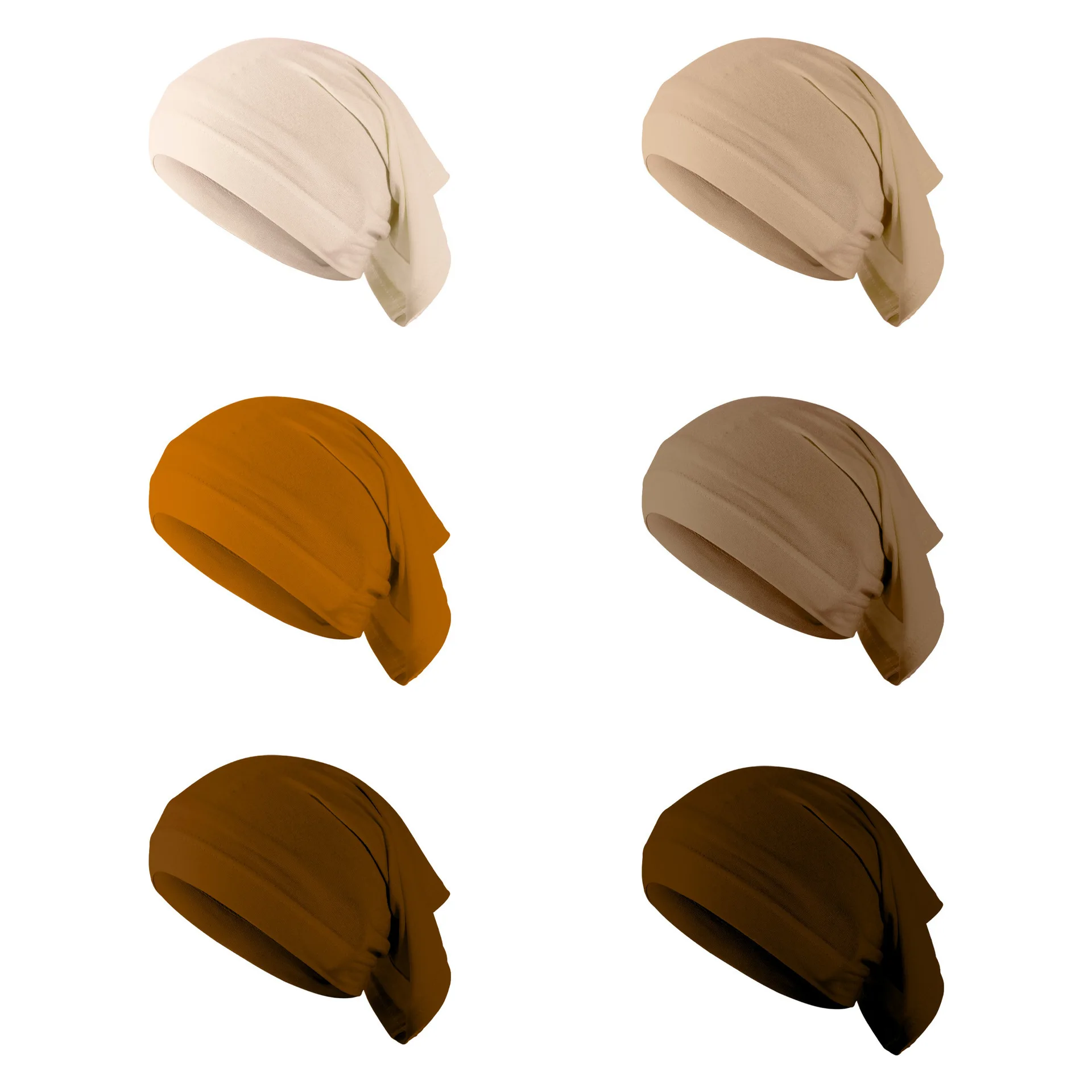 

[Extended Square Hat] High-quality Mercerized Cotton Bottoming Cap, Non-pilling High-elastic Tube Hat, Headscarf