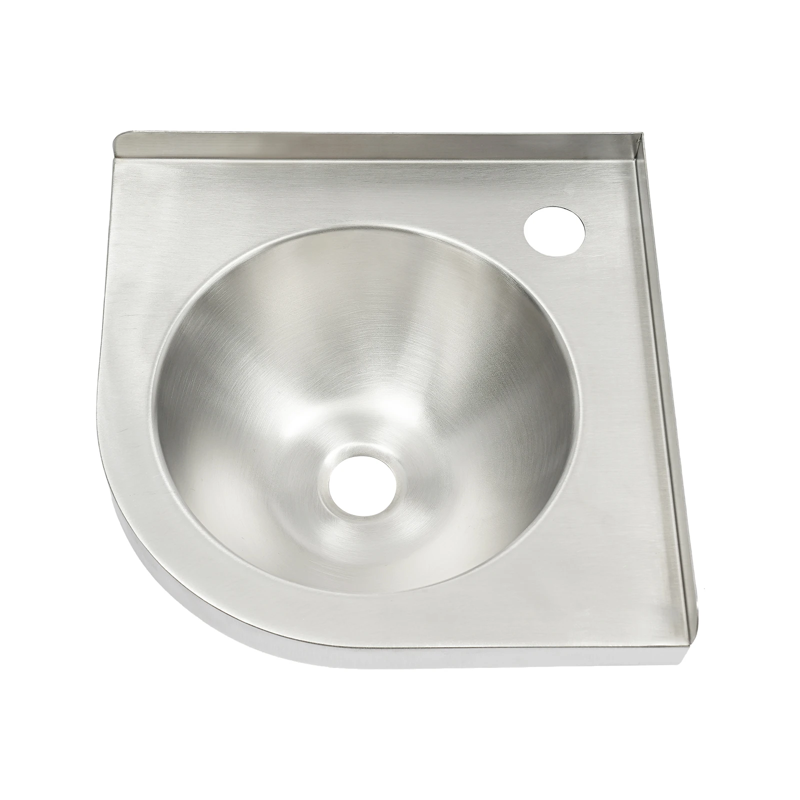304 Stainless Steel RV Sink, Wall-mounted Sink, Single Basin, for RV, Campervans, Yachts, Kitchens, Bathrooms (without Faucet)