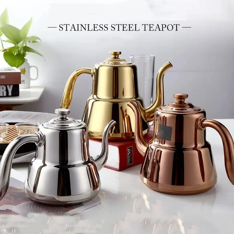 

1.5L/2.0L Stainless Steel Teapot Restaurant Household Tea Infuser With Tea Strainer Kettle For Induction Cooker Flower Tea Pot