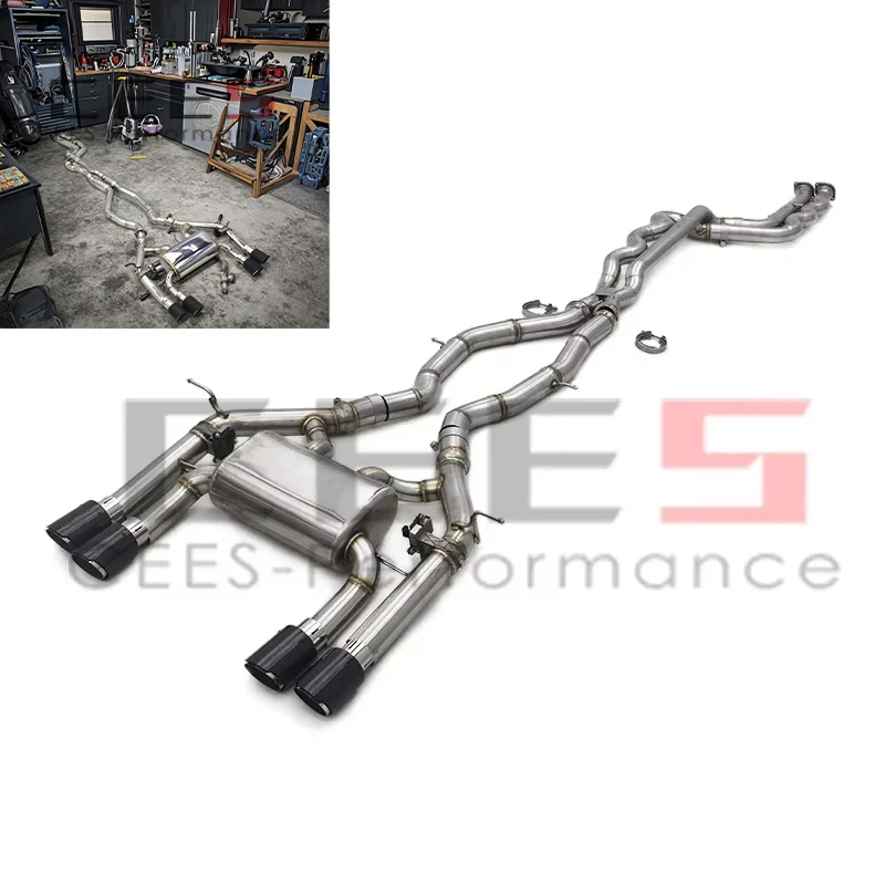 

cees Catback Exhaust 2014-2019 for BMW M3 F80 F82 3.0T SS304 High Performance Electronic Valve Sport Sound Exhaust Pipe System