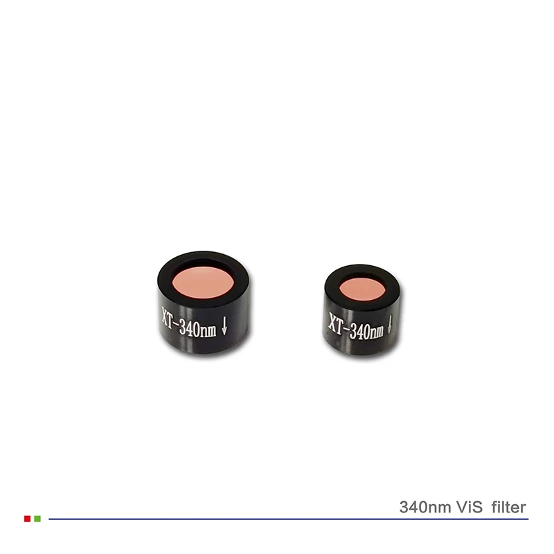 Filtro de Cor Ultra Violeta 340nm Diâmetro de Revestimento Profissional 10 mm Diâmetro de Comprimento de Onda Personalizável