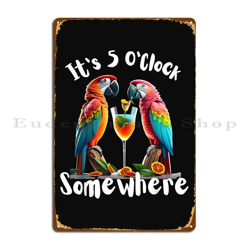 Это S 5, часы Somewhere, попугаи, питьевые коктейли, забавная металлическая табличка, классический гараж, дизайн кинотеатра, жестяная вывеска, плакат