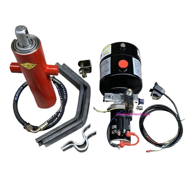 

Hydraulic Self Unloading Kit Electric Control Lift 12v/24v/48v/60v/72v Electric Tricycle Dump Hydraulic Modification Parts