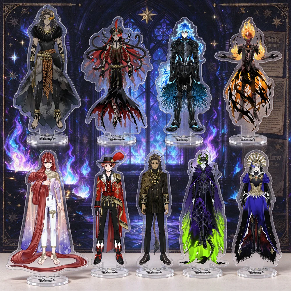 Twisted Wonderland Acrylic Stand Full Body Fantasy Themed Costume Vil Schoenheit Epel Felmier Malleus Draconia Silver Keychain