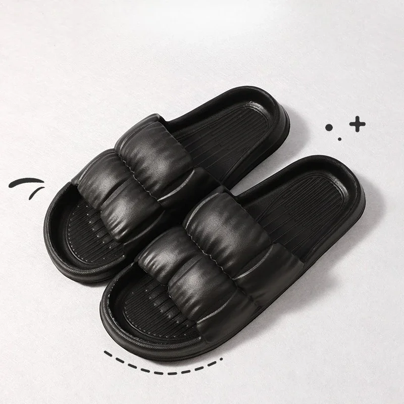 النساء لينة وحيد سحابة النعال سميكة منصة داخلي في الهواء الطلق صنادل شاطئ الصيف إيفا عدم الانزلاق الوجه يتخبط #1