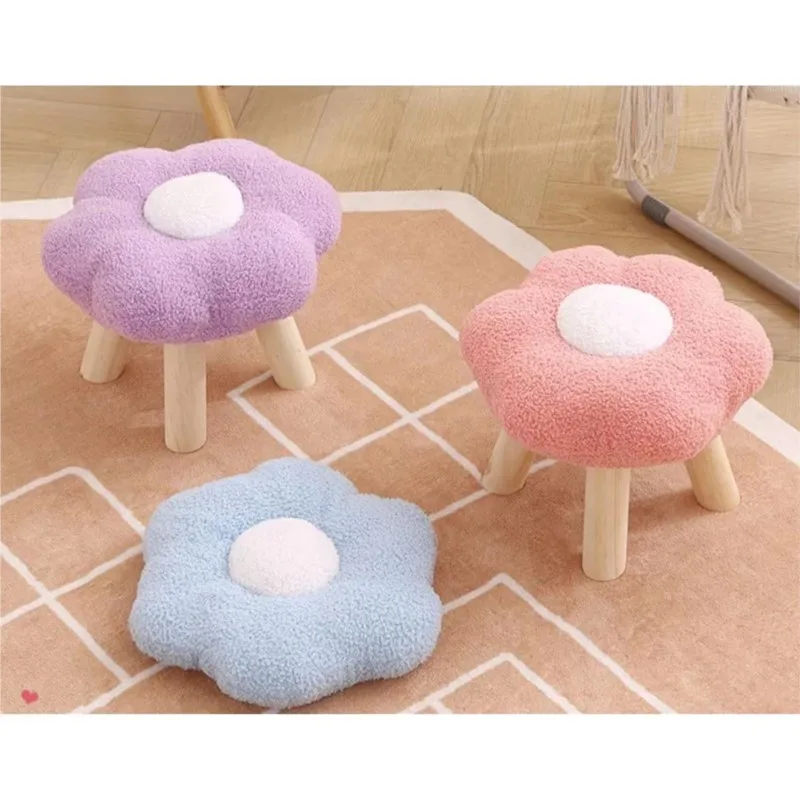 Flower Small Stool Small Round Stool Net Red Cloud Mushroom Stool Room Decoration Durable Cheap Floor Low Stool Baby Chair Hot