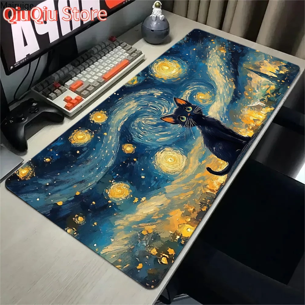 XXL Large Anime creative art Abstract cat Mouse Pad Game Home Cool MousePad Notebook Desktop Computer Accessories Game Desk mat