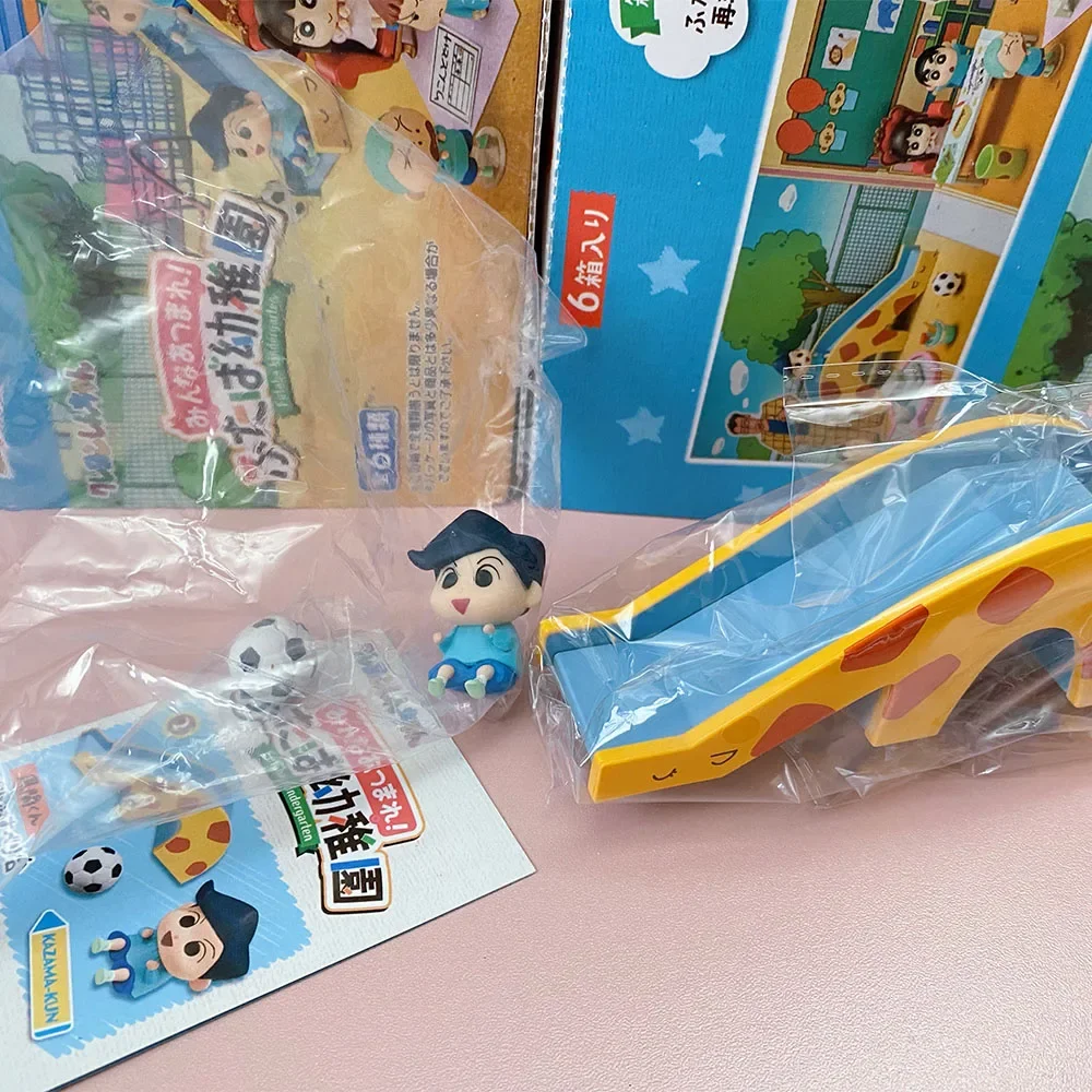 Crayon Shin-chan Friend decoración diaria de postres, figura de Anime, juguetes de ensamblaje de dibujos animados, regalos de figuras de acción para niños