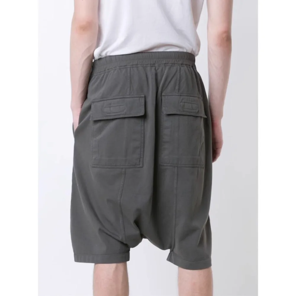 Dark RO High Street Shorts Men's New High-end Gray Dark Beach Casual Cotton Five Quarter Pants Casual Loose Shorts Men Clothing