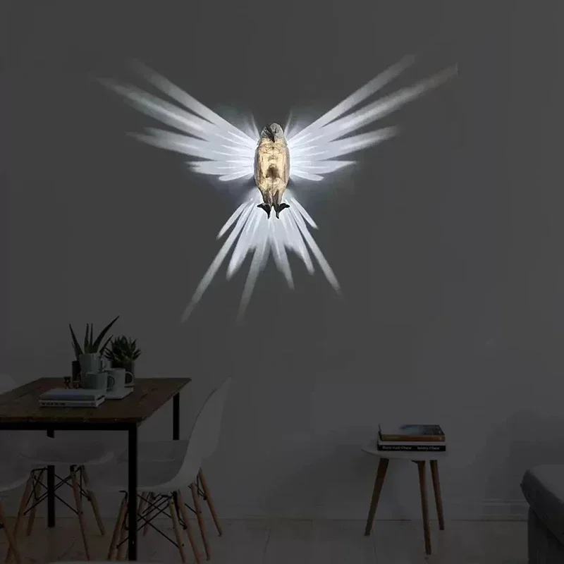 Xmas Bird Wall Lamp Owl Eagle Deer Lamp Shape Projector Modern Creative Atmosphere Sconce Light 3D Body Animal Lighting Lustre