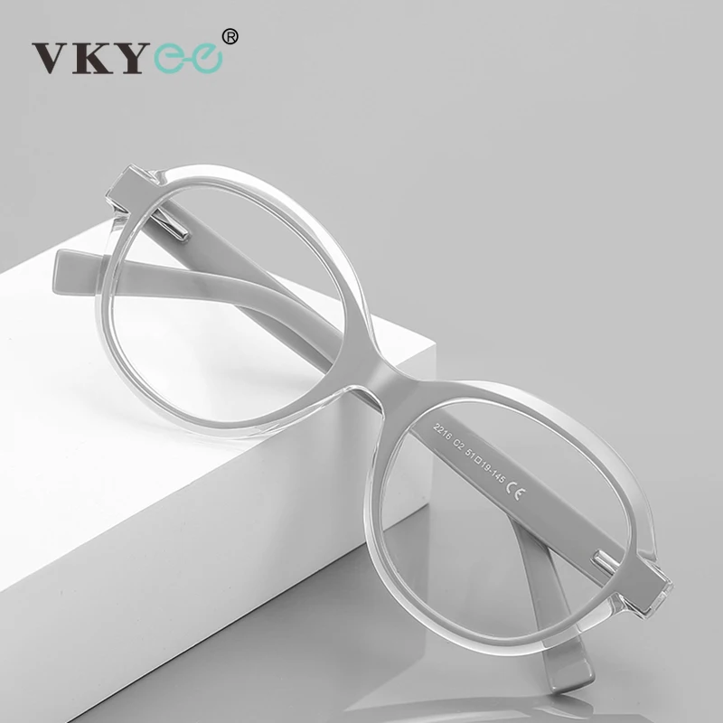 

VICKY Fashion Personality Simple Design Round Optical Glasses New Anti-blue Light Glasses Can Be Customized Prescription 2216