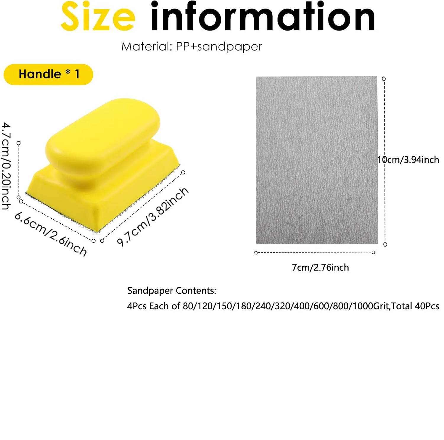 75x100mm 41Pcs Square White Sandpaper Set Hook And Loop For Polishing Sanding Cleaning for Wood Metal Wall