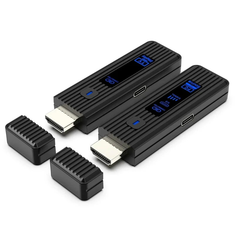 1080P 50M لاسلكي HDMI-متوافق مع جهاز إرسال واستقبال الفيديو موسع محول جهاز استقبال للتليفزيون دونغل للكاميرا والكمبيوتر المحمول لمراقبة