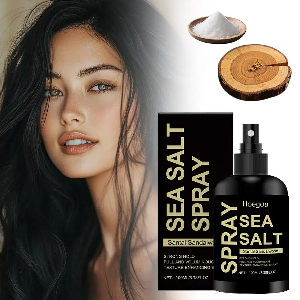 Sea Salt Spray for Hair - Texturizing Volumizing Spray for Beach Waves, Natural Finish Hair Styling Spray 100ml F8A8