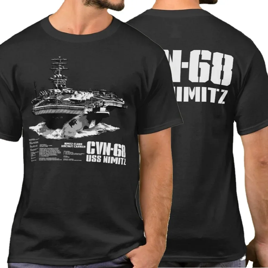 

Summer Cotton Short Sleeve O-Neck Mens T Shirt New Nimitz Class Aircraft Carrier Lead Ship CVN-68 USS Nimitz T-Shirt fashion