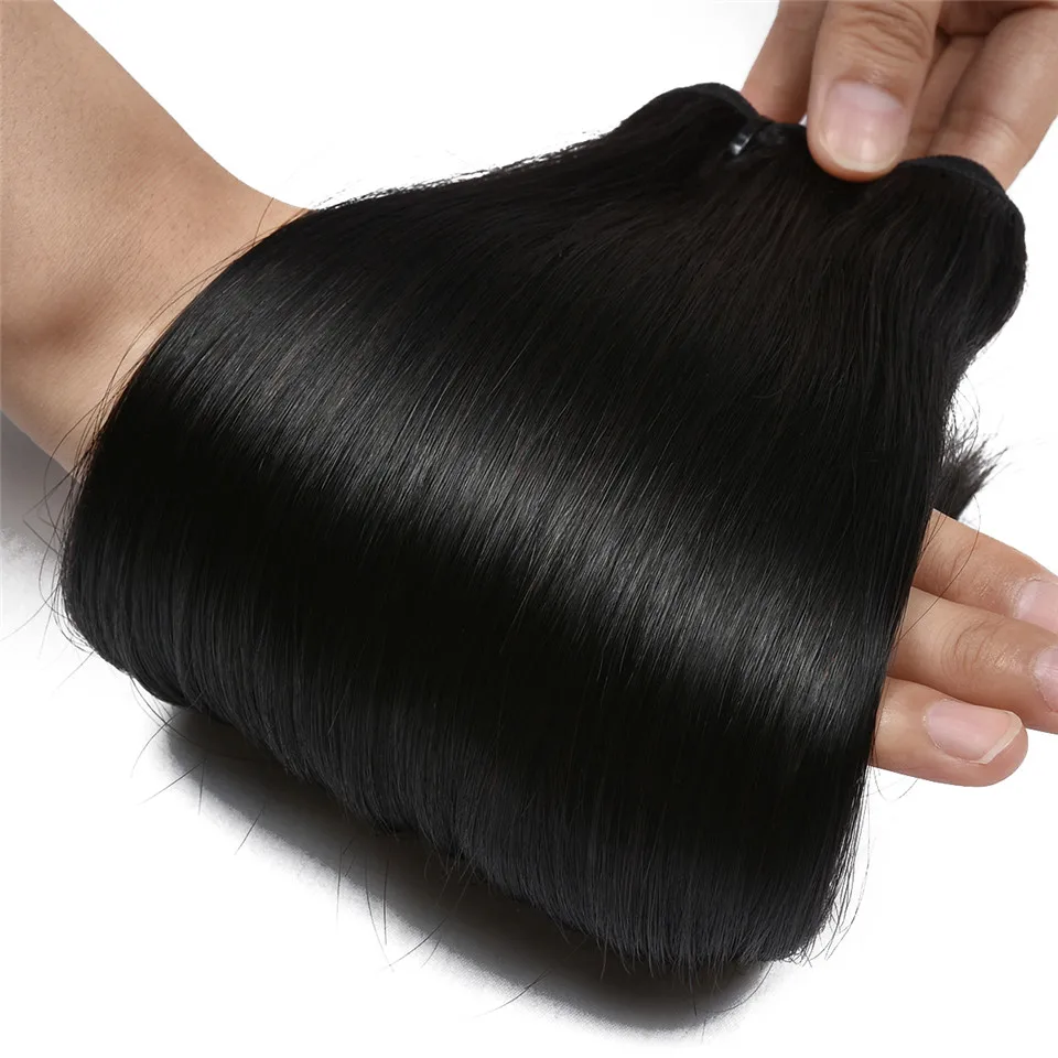 Bone Straight Hman Hair Bundles Brazilian Double Drawn 15A Grade 100g Per Bundle High Quality Virgin Hair Extensions 10-24 Inch