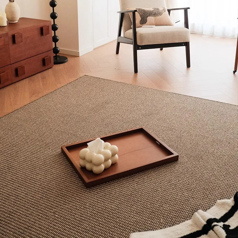 Simple Beige Carpet, Living Room, Minimalist, Light Luxury, High-end, Stain-resistant and Easy-care Bedroom Floor Mats