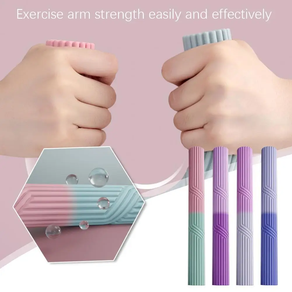 Silicone Non-slip Hind Leg Exercise Muscle Massage Resistance Stick Wrist Strength Training Massage Tool