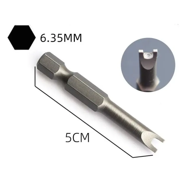 5Pcs Special Shaped Screwdriver Set 50mm U-Shaped Y-Type Triangle Inner Cross Three Points Screwdriver Bit Tool