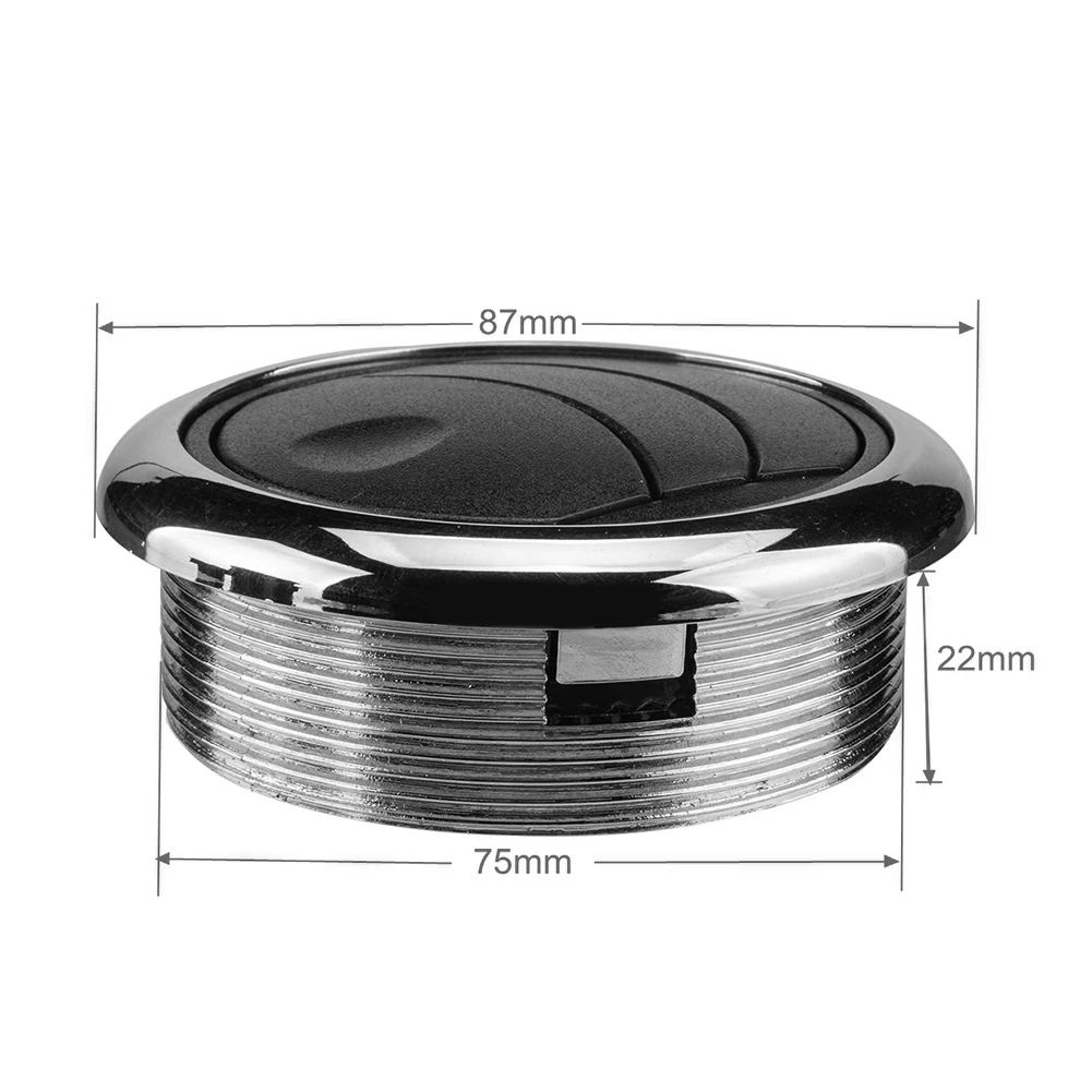 RV حافلة مدرب سيارة تكييف الهواء المخرج 2.95 بوصة A/C تنفيس الهواء منفذ تكييف الهواء العالمي مع الكروم اكسسوارات السيارات