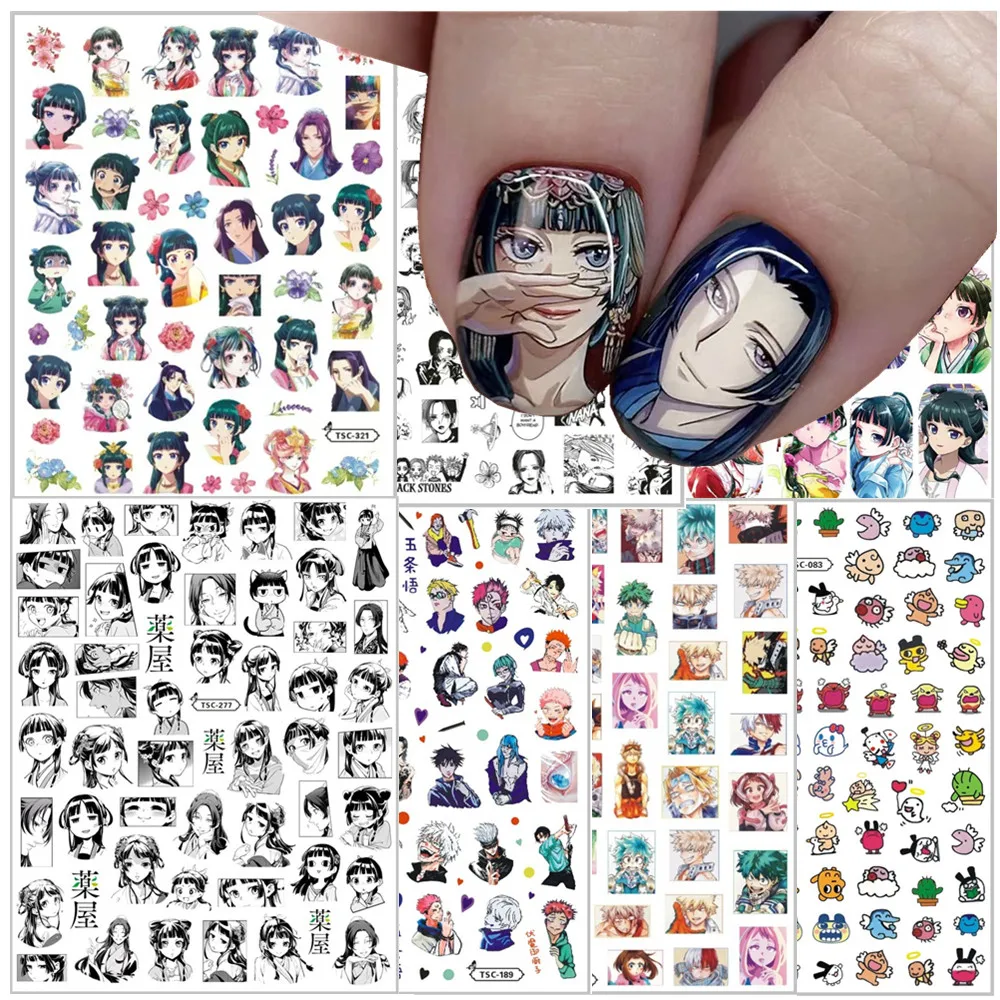 

royal court マオマオ Frieren KujoJolyne hunter dandadan 3D Nail Art Stickers Dandadan Nail Art Decals ジンシ manga tomagot
