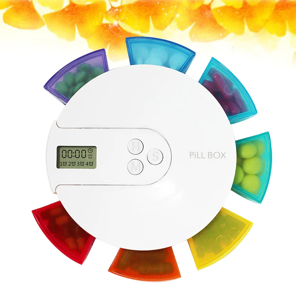 

Digital Pill Organizer 7 Day Weekly Timer With Reminder Morning Lunch Dinner Bedtime Travel Medication Case