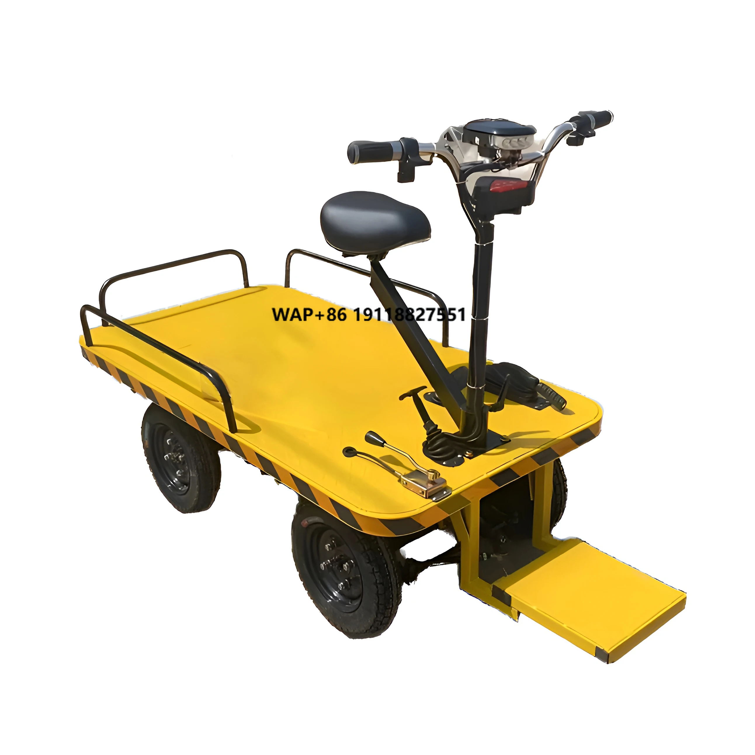 Customizable 1 Ton Four-Wheel Heavy Duty Electric Hand Trolley Warehouse Mobile Load Platform Cart for Metal Construction OEM