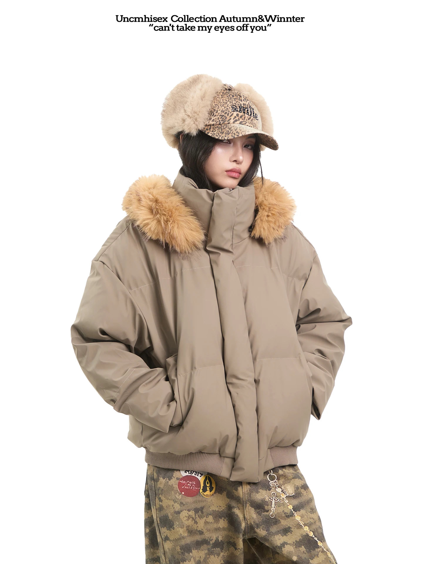 

Uncmhisex American ey een Long Sve Hooded Cotton Jaet Women Winter New Loose Warm Cotton Coat Street Sle Thiened...