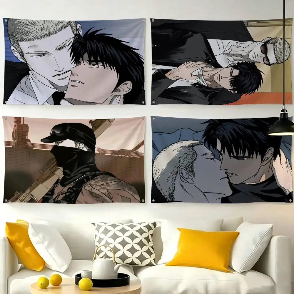BL Shutline Jake Shin Flags for Bedrooms Home Decor Items Outdoor Decors Garage Decoration Flaga