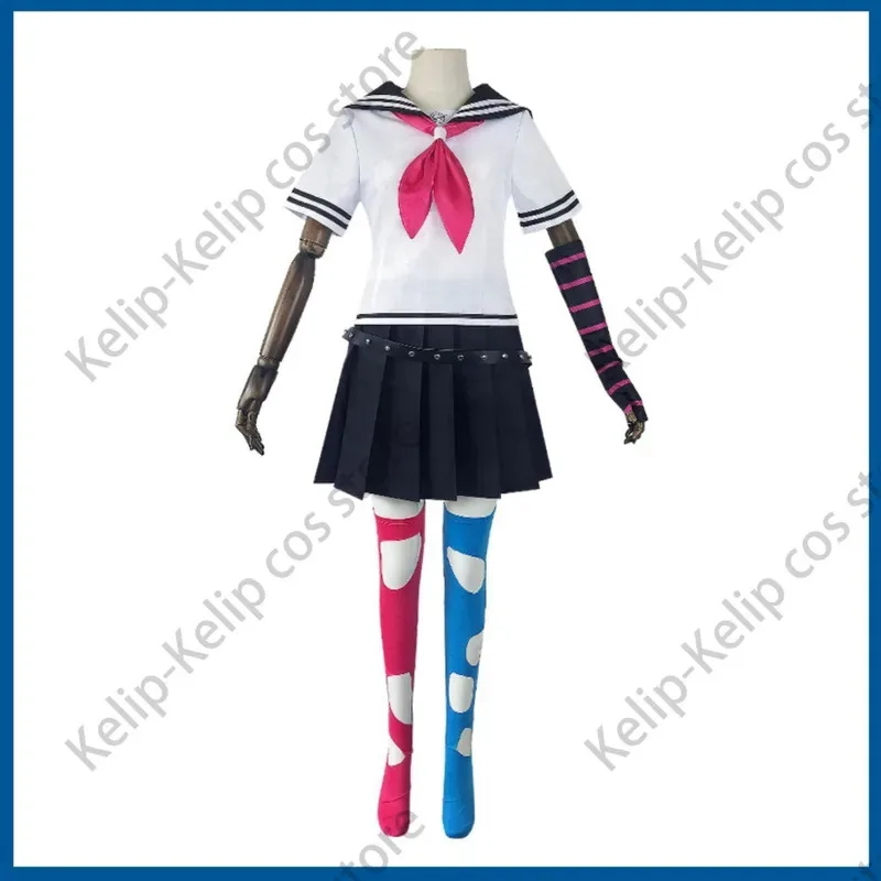 CyAnime Game Danganronpa 2: وداعا اليأس Steam Mioda Ibuki تأثيري حلي شعر مستعار JK زي مدرسي امرأة مثير بدلة الحفلات