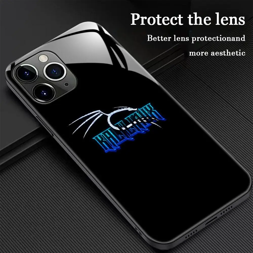 K-Kali L-Linux Brand Phone Case For iPhone 16 15 14 13 12 11 X XR XS 8 Plus Mini Pro Max Glass Magnetic Phone Case - view 4