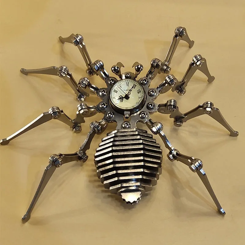 

Time Spider Stainless Steel Static Mechanical Insect Model Handicraft DIY Assembly Toy Finished Punk Decoration