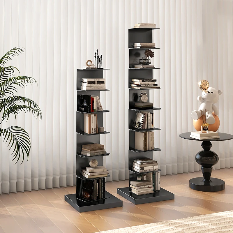 Internet celebrity invisible multi-layer bookshelf shelf floor-to-ceiling living room bookcase creative children's books