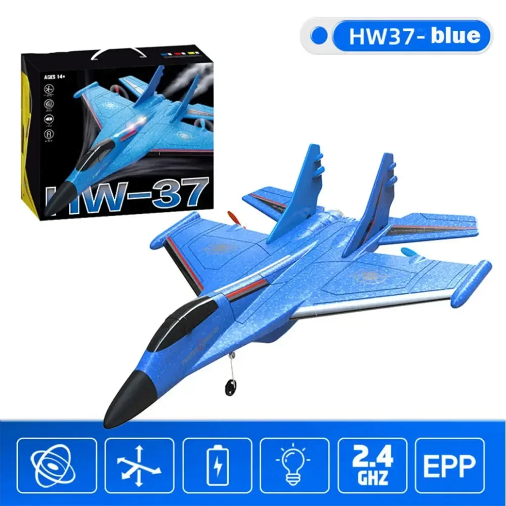 RC Foam Aircraft HW37 SU35 Rc Plane 2.4G Radio Control Glider Remote Control Fighter Glider Airplane Foam Boys Toys