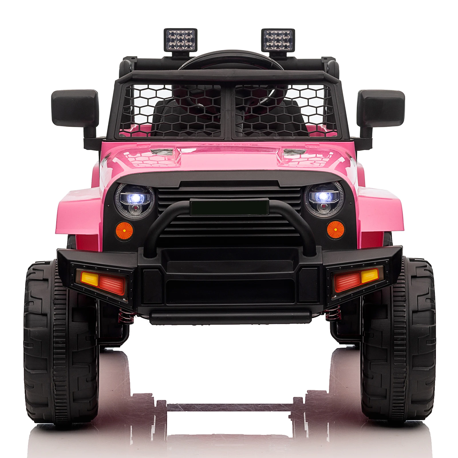 LEADZM-Jeep Touriste avec Télécommande, Rose, 12V, 4,5 A, h, 2.4G