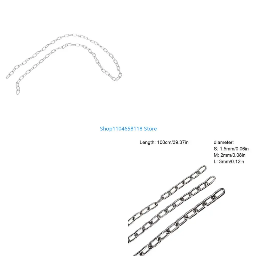 Practical 100cm Galvanized Steel Chain Jewelry Accessory for Hanging Decorations Overhead Lights and Flowerpots