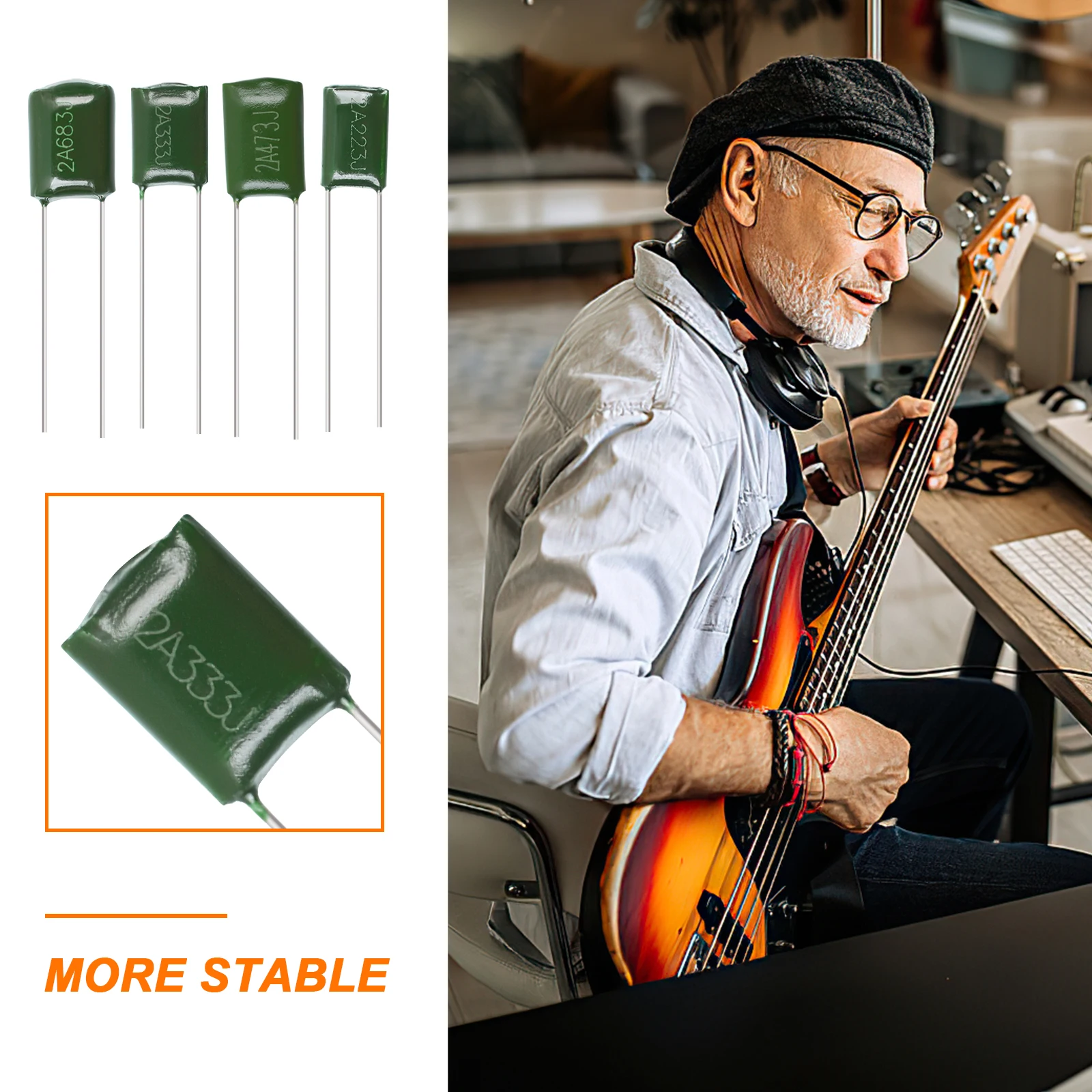 

16 Pcs Musical Instrument Accessories Electric Guitar Capacitor Paper Assortment Capacitors for