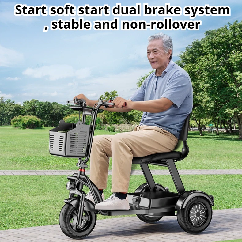 Mini Small Electric Bike Folding Removable Lithium Battery Electric Tricycle Disabled Commuting Mobility Scooter Elderly Leisure image 6
