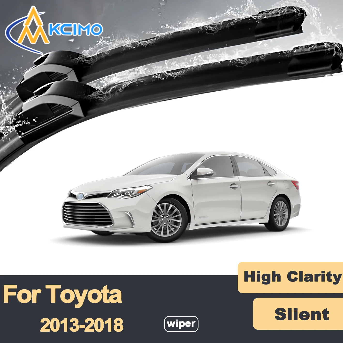 

Premium Rubber Durable Silent Windshield Wiper Blades 2pcs for Toyota Avalon XX40 2013-2018 Front Wiper Blades Set