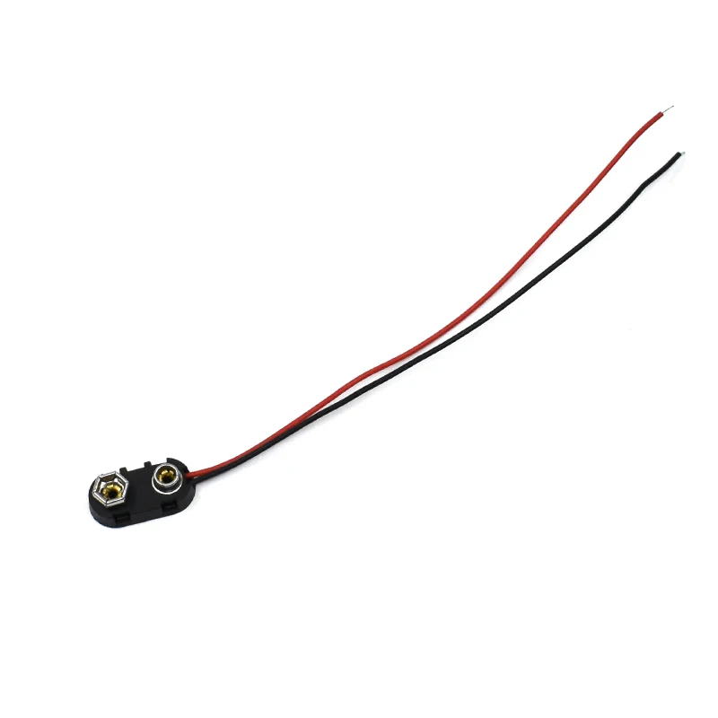 T-type I-type 9V Battery Holder Snap Connector Clip with 6.5/10/15cm Cable Wire Lead Cord 6F22 Battery Plug Buckle