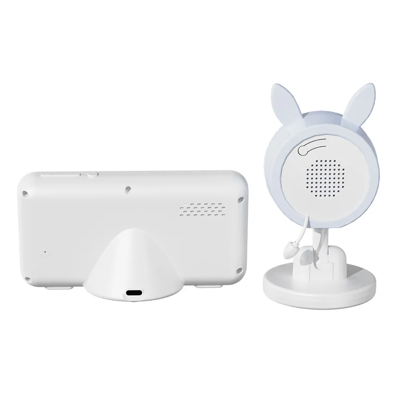 جهاز مراقبة الطفل الجديد بإضاءة ليلية RGB مقاس 3.5 بوصة مع كاميرا مراقبة لمربية الأطفال للرؤية الليلية وكشف درجة الحرارة والاتصال الداخلي الصوتي