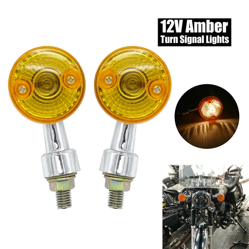 

2 Pcs Universal Motorcycle Turn Signal Light Indicator Light For GN125 Cafe Racer For Harley Suzuki Honda Lamp Super Bright